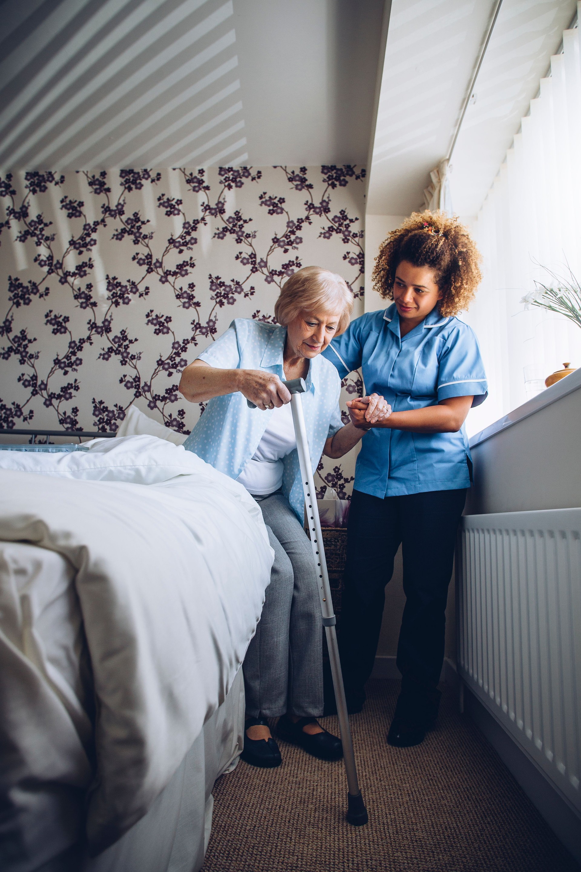 Assisting a Senior Woman